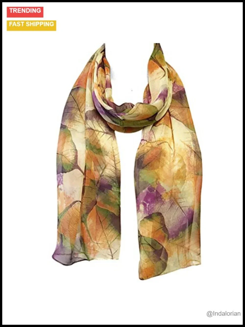 Lightweight Sheer Silky Feeling Chiffon Scarf - Fashion Scarf